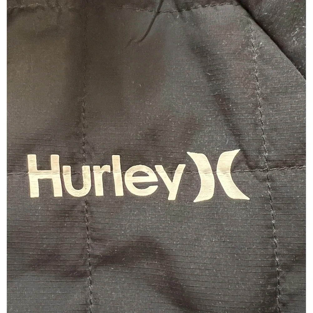 Hurley Men's Outer Edge Black Jacket Size‎ Small Polyester Zip Up Pockets Read